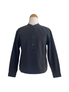 Gap charcoal gray 3/4 button women’s cotton, long sleeve shirt size small